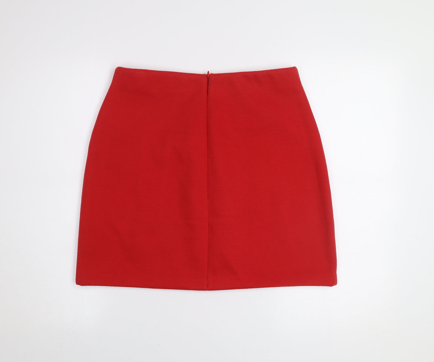Dunnes Women Red Size 12 Pencil Mini Skirt Polyester