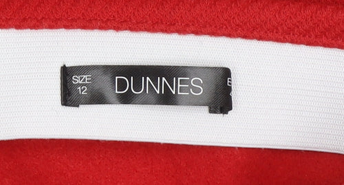 Dunnes Women Red Size 12 Pencil Mini Skirt Polyester
