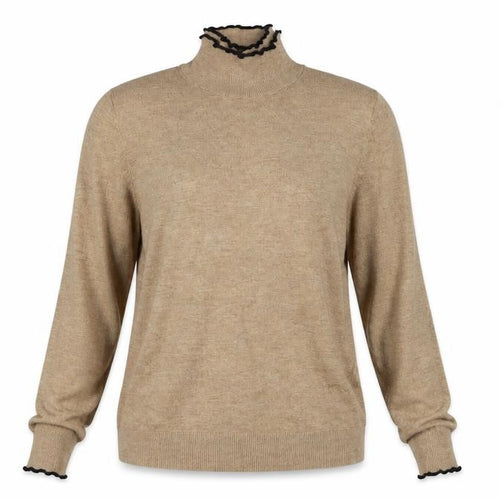 Sfera Women’s Beige High Neck Knit Jumper Size 14