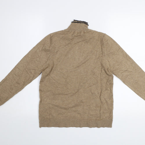 Sfera Women’s Beige High Neck Knit Jumper Size 14