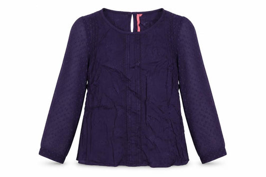 Front view of White Stuff Women's Purple Viscose Tunic Blouse, size 14