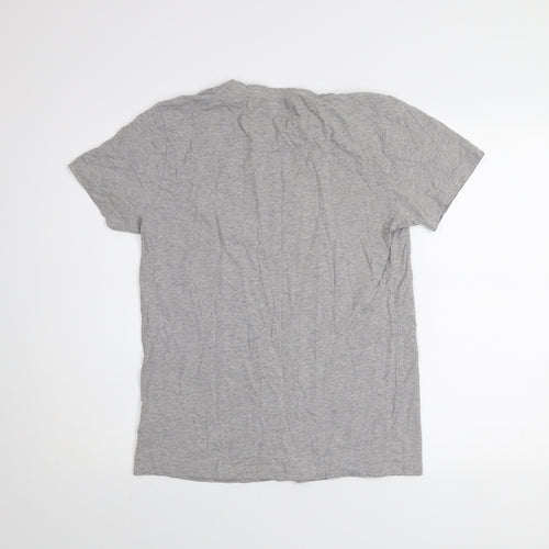 adidas Womens Grey XS Basic Logo Short Sleeve Cotton T-Shirt