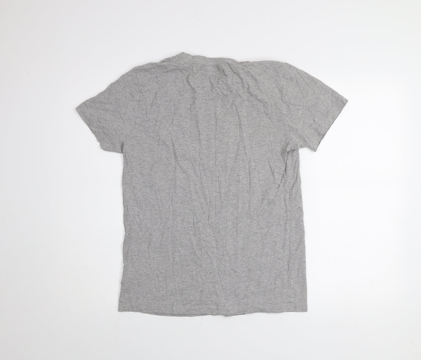 adidas Womens Grey XS Basic Logo Short Sleeve Cotton T-Shirt