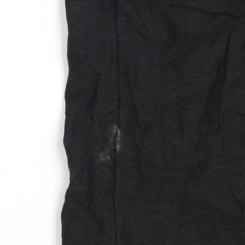 New Look Women’s Black Midi Shirt Dress Size 12 Collared Button Front