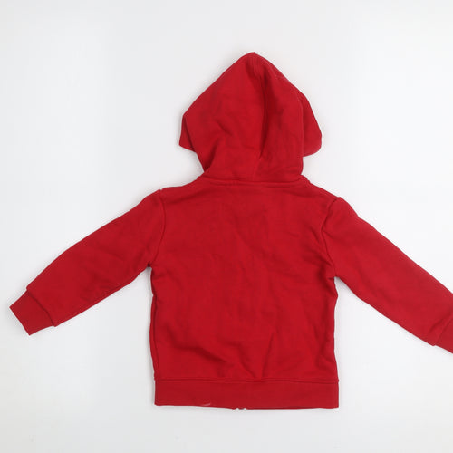 Jordan Unisex Baby Red Hooded Basic Zip Jacket 18 Months Cotton Blend