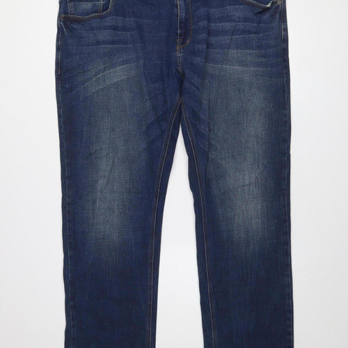Next Men's Blue Relaxed Straight Leg Denim Jeans 40R
