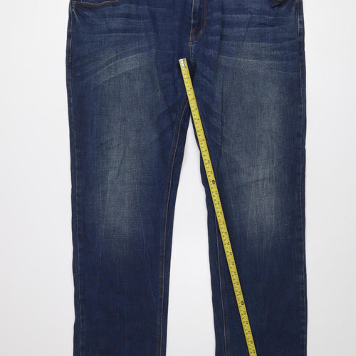 Next Men's Blue Relaxed Straight Leg Denim Jeans 40R