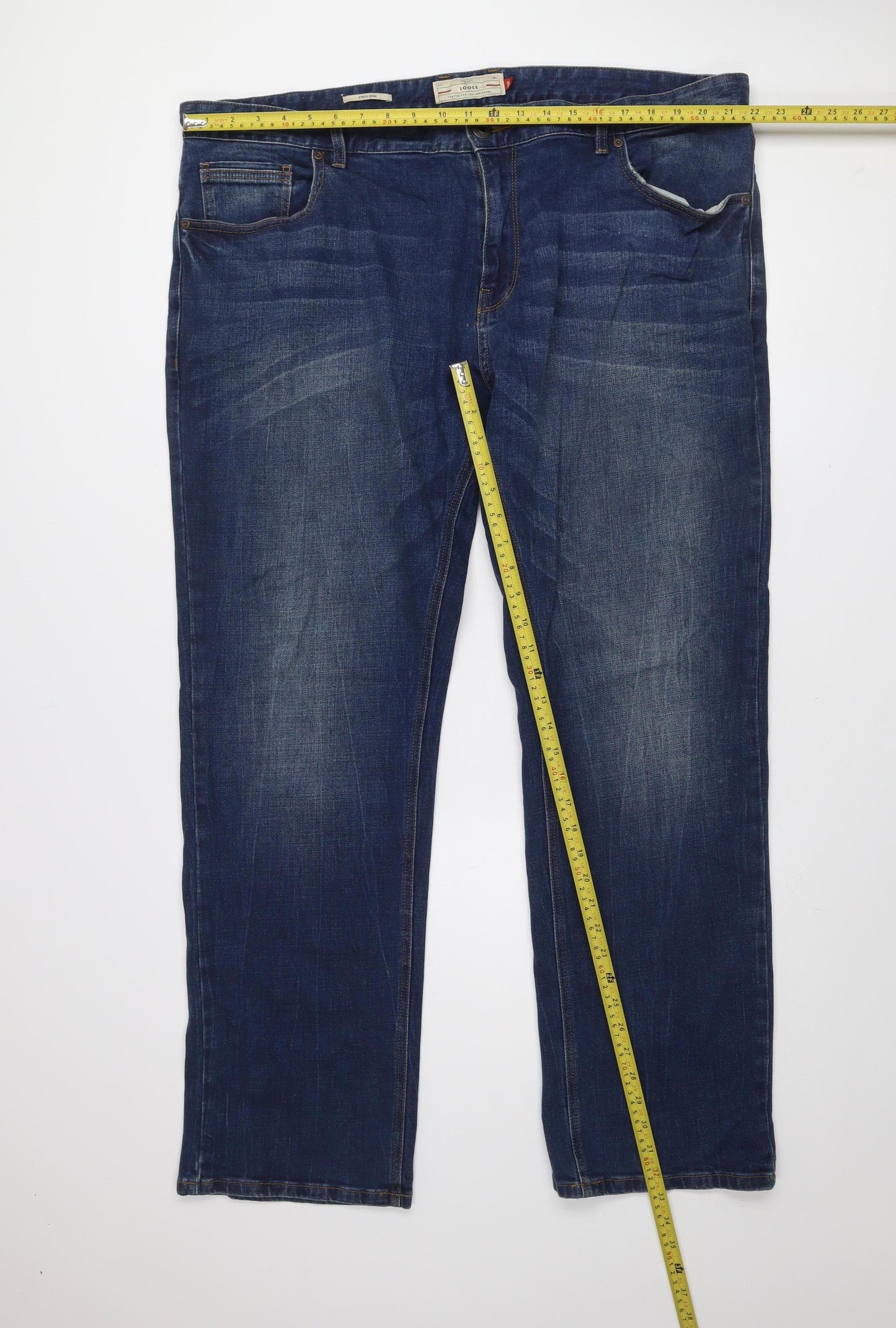 Next Men's Blue Relaxed Straight Leg Denim Jeans 40R
