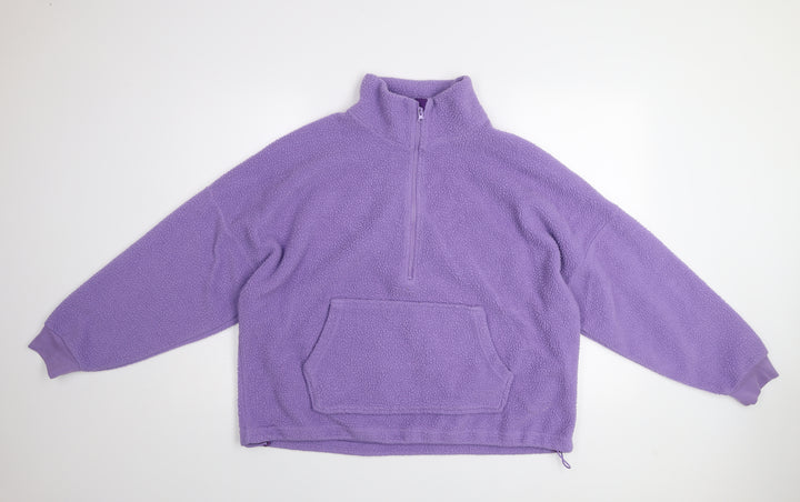 Dunnes Stores Women’s Purple Fleece 1/4 Zip Pullover Sweatshirt L