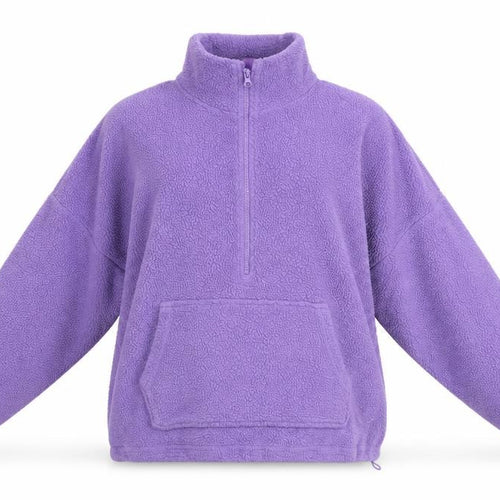 Dunnes Stores Women’s Purple Fleece 1/4 Zip Pullover Sweatshirt L