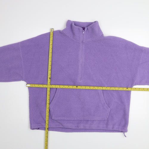 Dunnes Stores Women’s Purple Fleece 1/4 Zip Pullover Sweatshirt L