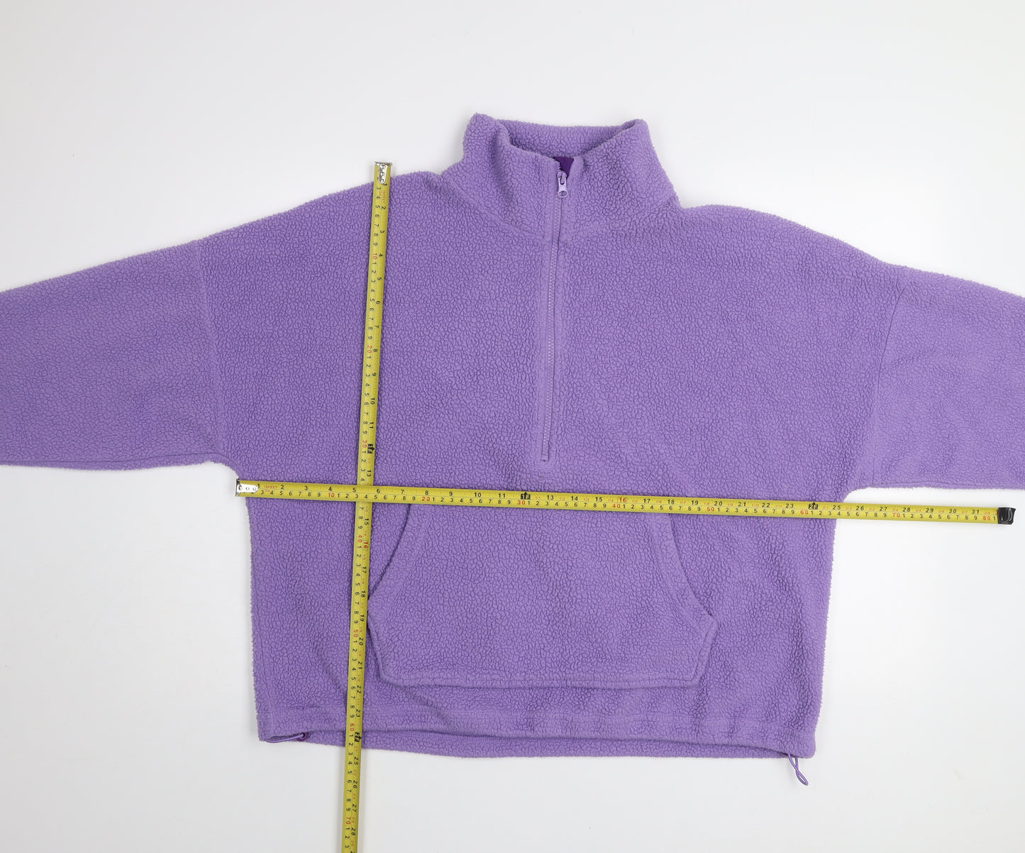 Dunnes Stores Women’s Purple Fleece 1/4 Zip Pullover Sweatshirt L