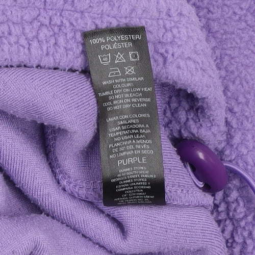 Dunnes Stores Women’s Purple Fleece 1/4 Zip Pullover Sweatshirt L
