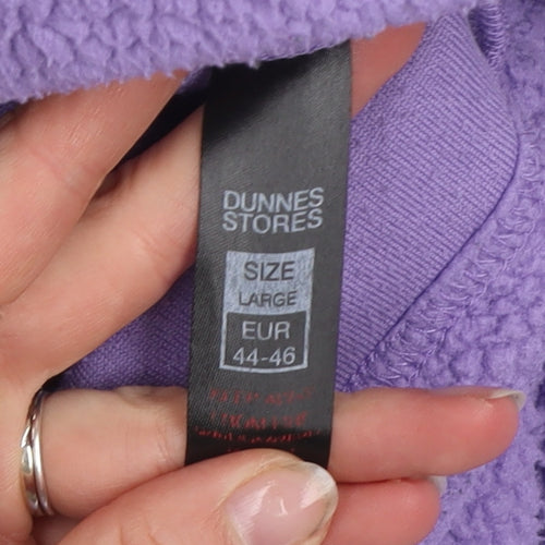 Dunnes Stores Women’s Purple Fleece 1/4 Zip Pullover Sweatshirt L