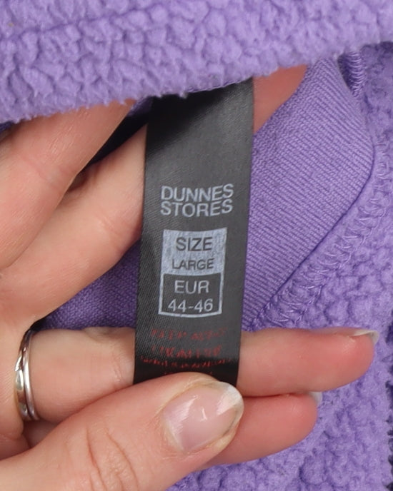 Dunnes Stores Women’s Purple Fleece 1/4 Zip Pullover Sweatshirt L