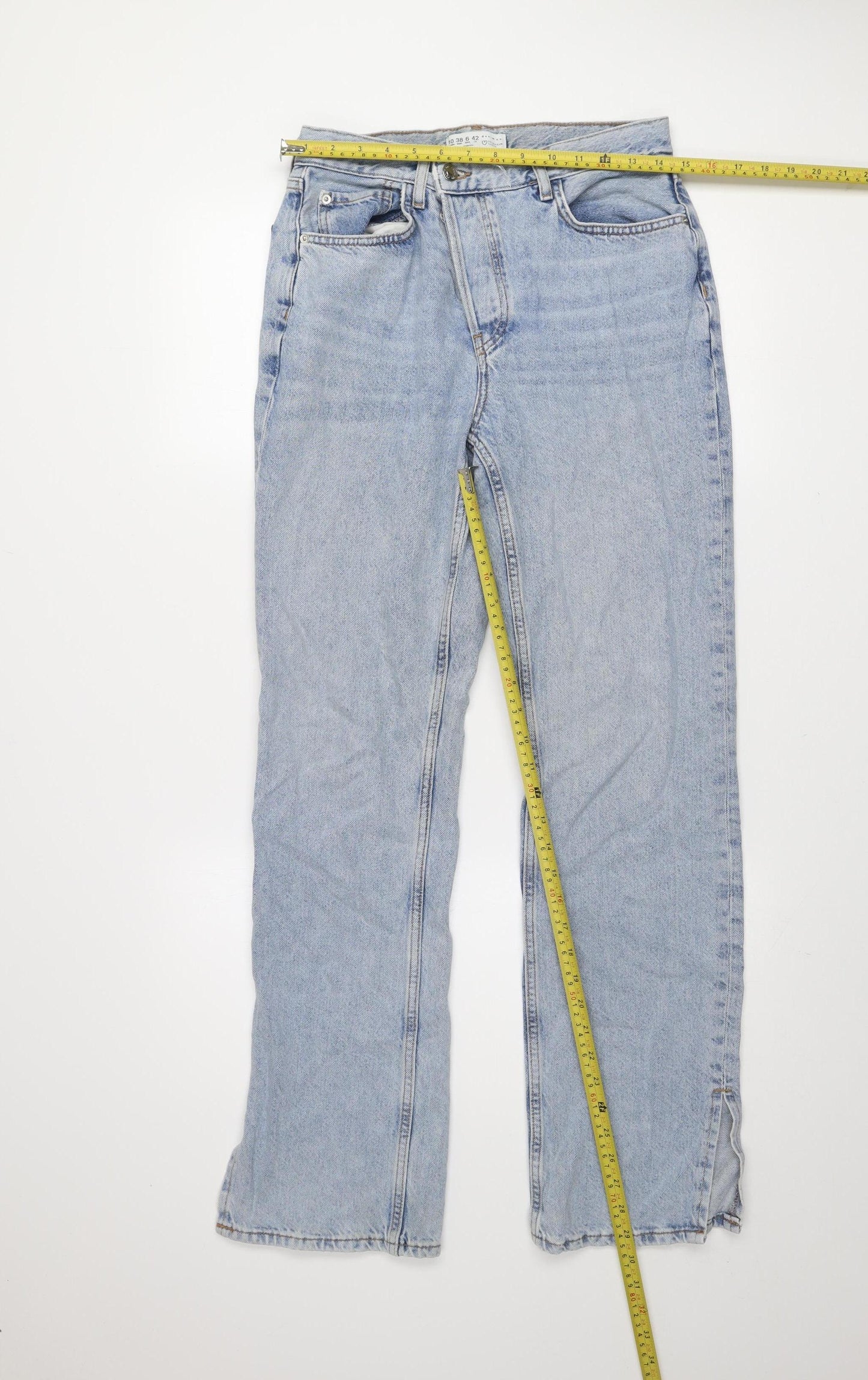 Primark Women’s Blue Light Wash Straight Leg Denim Jeans Size 10