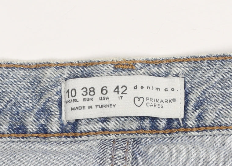 Primark Women’s Blue Light Wash Straight Leg Denim Jeans Size 10