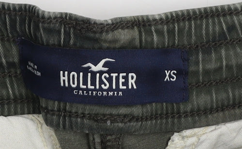 Hollister Men's Green Camouflage Jogger Trousers XS