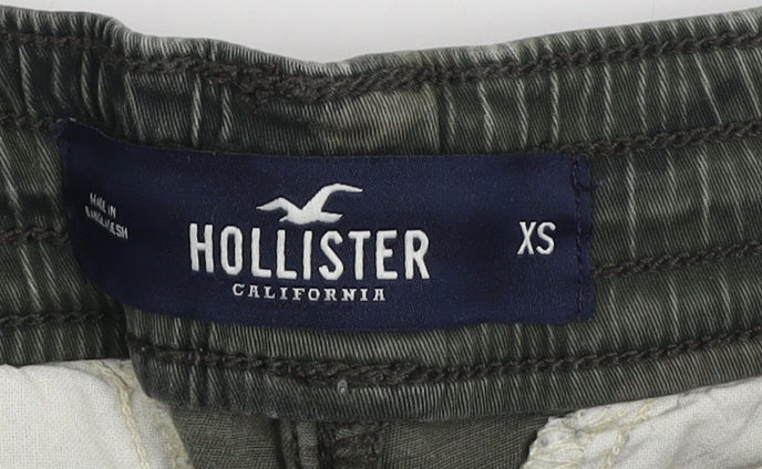 Hollister Men's Green Camouflage Jogger Trousers XS