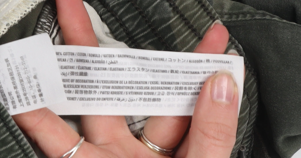 Hollister Men's Green Camouflage Jogger Trousers XS