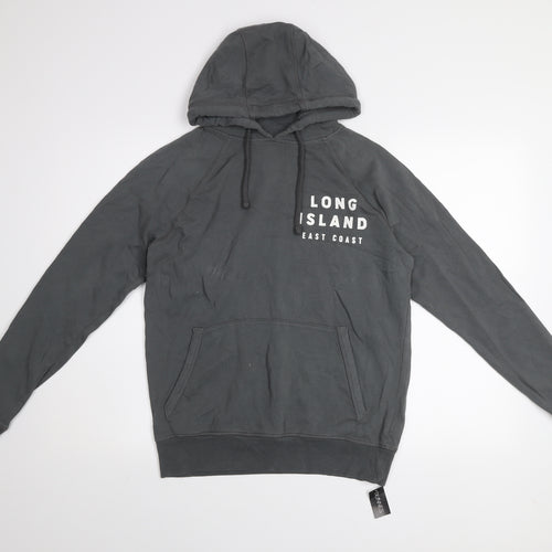 Dunnes Stores Men’s Grey Pullover Hoodie XS Long Island Print