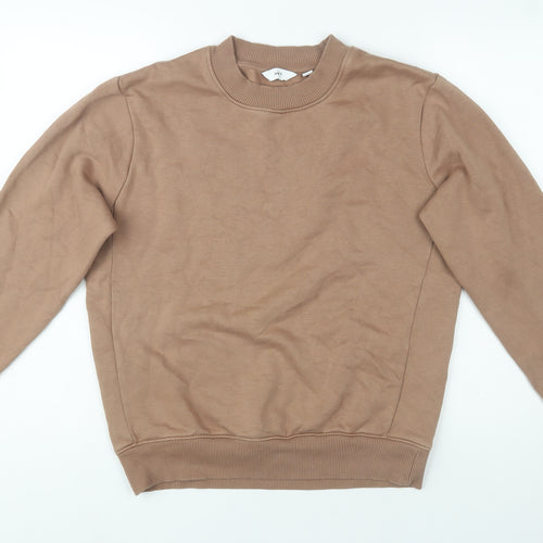 Next Men's Beige Crew Neck Pullover Sweatshirt Size S