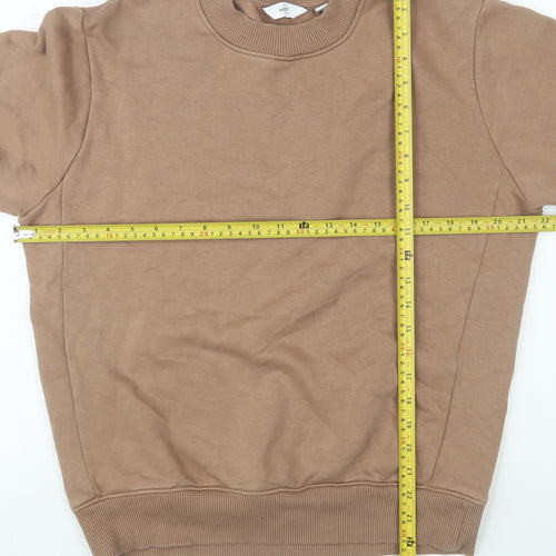Next Men's Beige Crew Neck Pullover Sweatshirt Size S