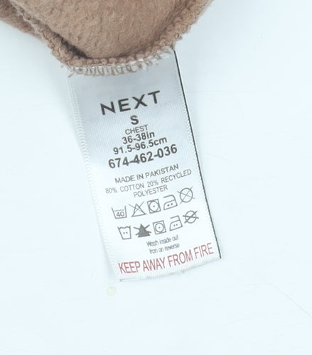 Next Men's Beige Crew Neck Pullover Sweatshirt Size S