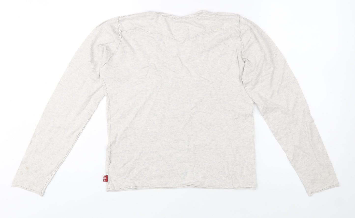 Levi’s Boys Grey Long Sleeve Graphic Cotton V-Neck T-Shirt 14 Years