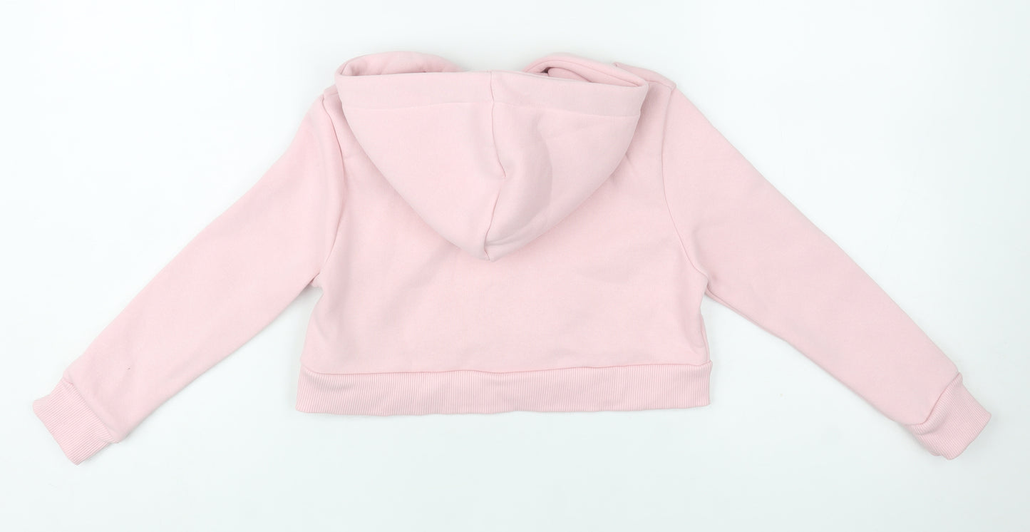 Hype Girls Pink Logo Hoodie 7-8 Years Pullover Hooded Sweatshirt