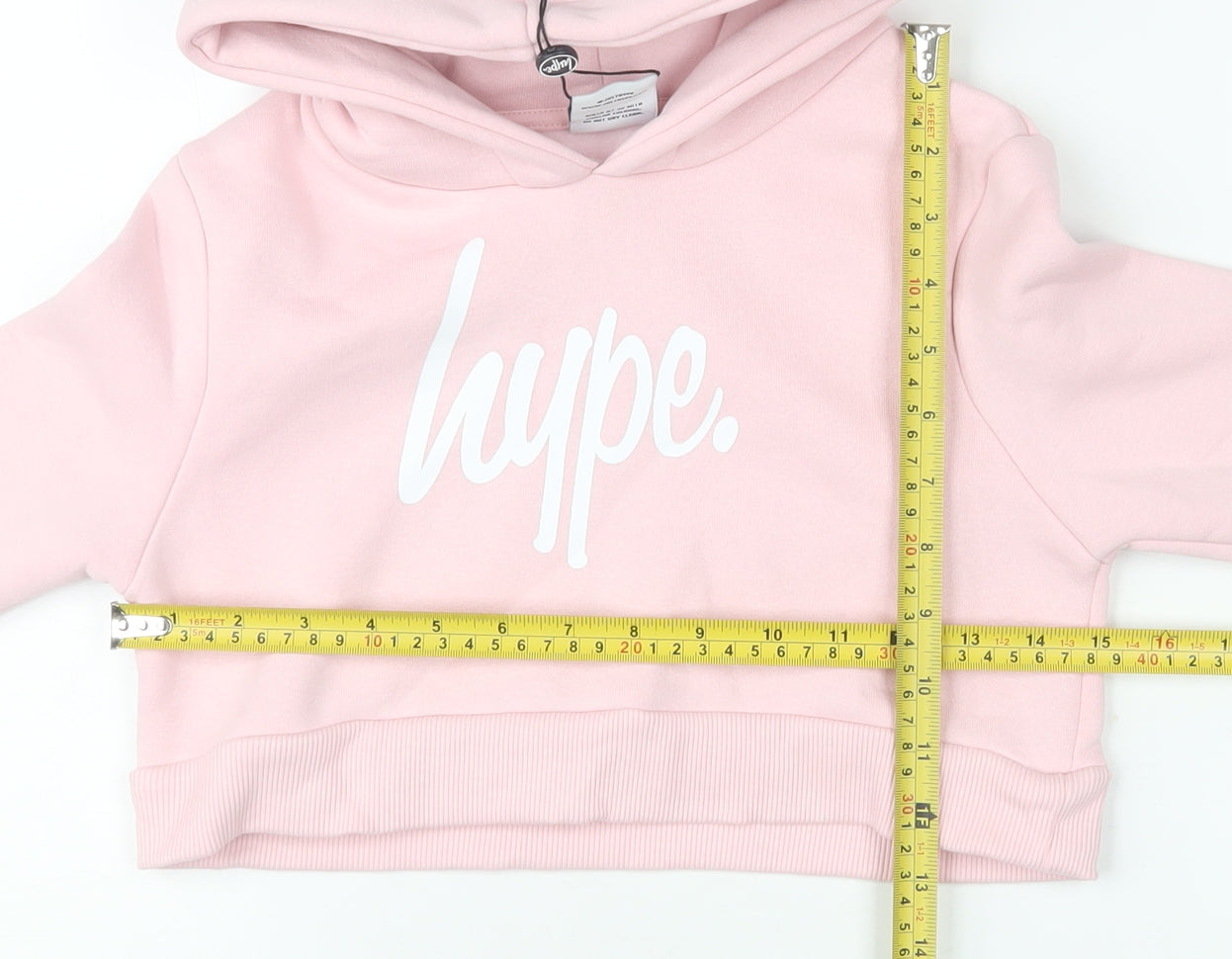 Hype Girls Pink Pullover Hoodie 7-8 Years Cotton Blend Graphic Logo