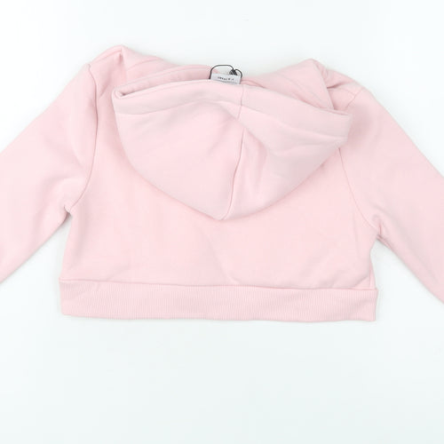 Hype Girls Pink Pullover Hoodie 7-8 Years Cotton Blend Graphic Logo