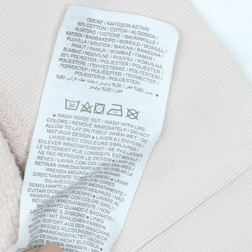 Nike Women Beige Pullover Hoodie 1X Cotton Blend Logo