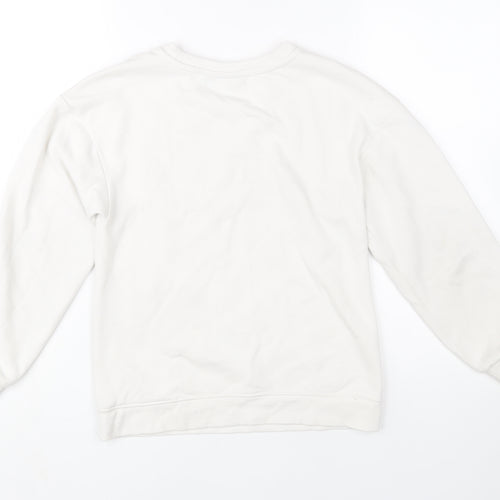 Harry Potter Girls White Sweatshirt 10-11 Years Graphic Crew Neck Pullover