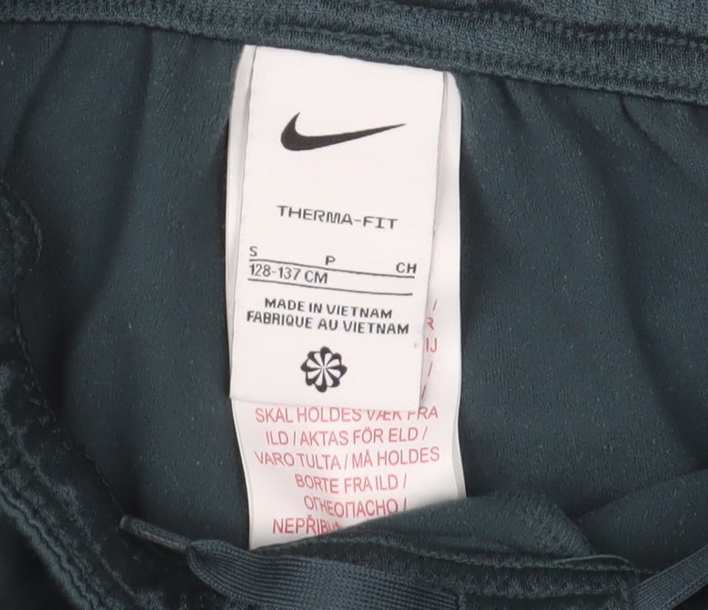 Nike Boys Green Therma-Fit Jogger Activewear Trousers Size 10-11 Years