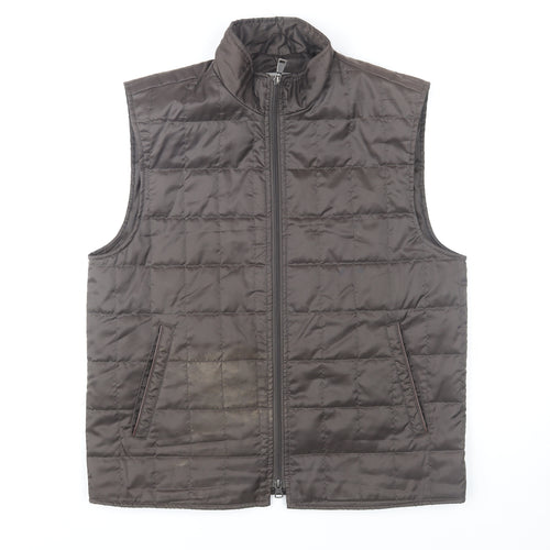 Roy Robson Men's Brown Quilted Padded Waistcoat Size 50 Regular