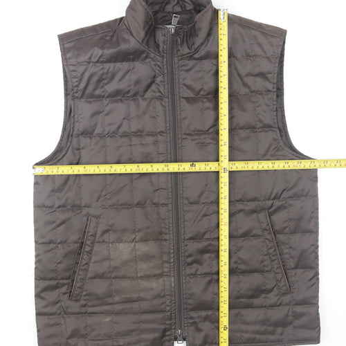 Roy Robson Men's Brown Quilted Padded Waistcoat Size 50 Regular