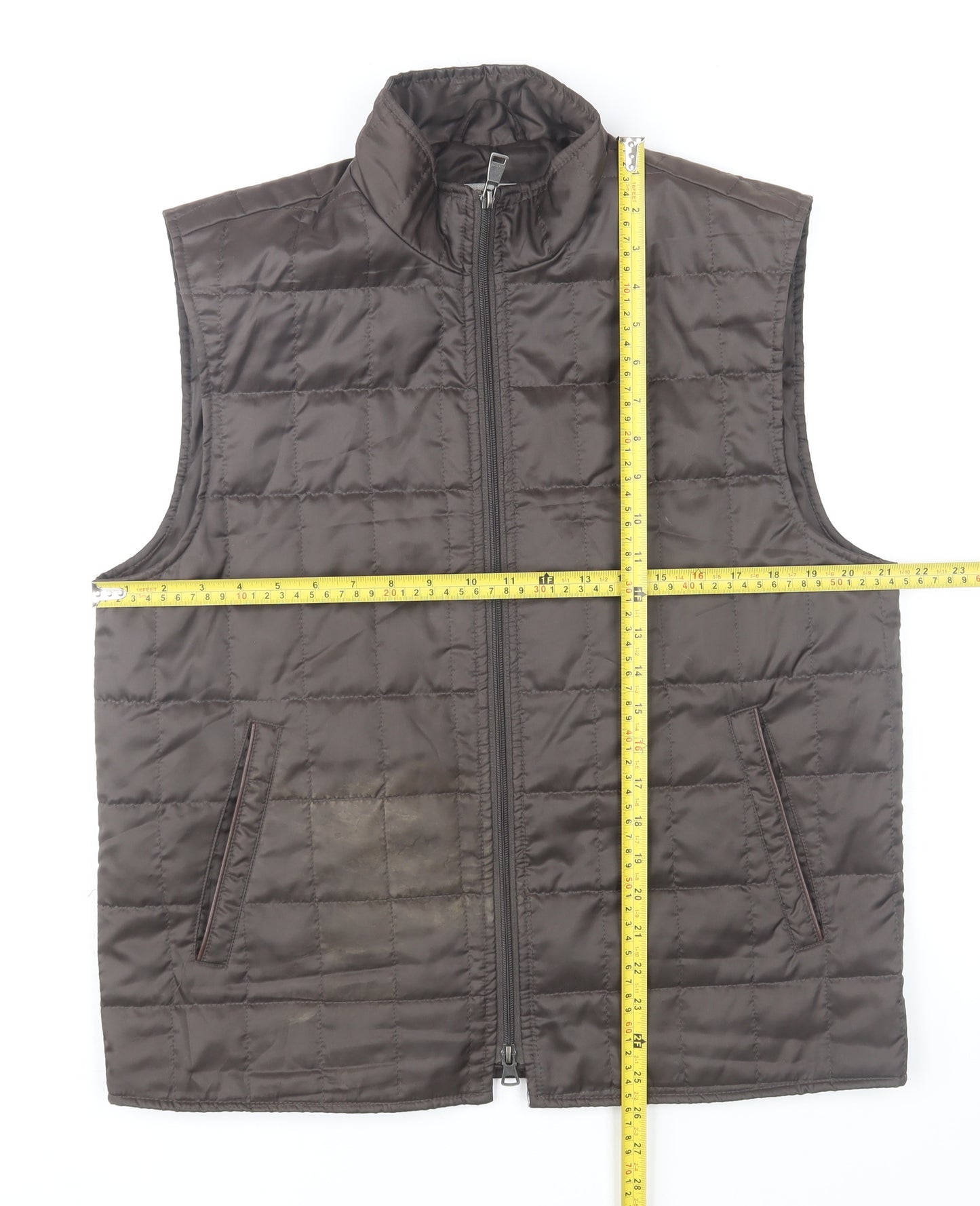 Roy Robson Men's Brown Quilted Padded Waistcoat Size 50 Regular