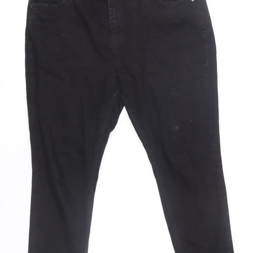 Topshop Men Black Baxter Regular Straight Jeans W36 L32