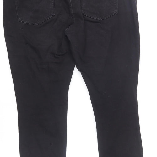 Topshop Men Black Baxter Regular Straight Jeans W36 L32