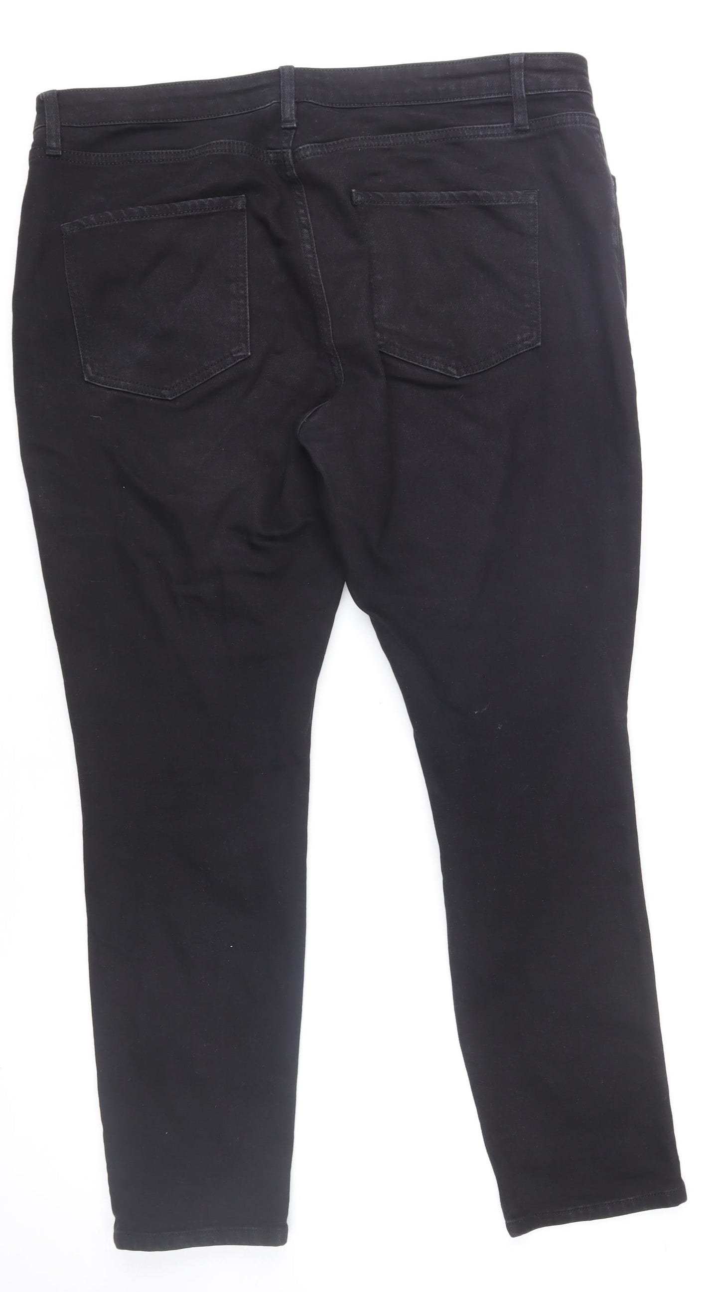 Topshop Men Black Baxter Regular Straight Jeans W36 L32