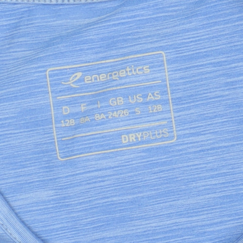 Energetics Boys Blue Short Sleeve V-Neck Activewear T-Shirt Size 128