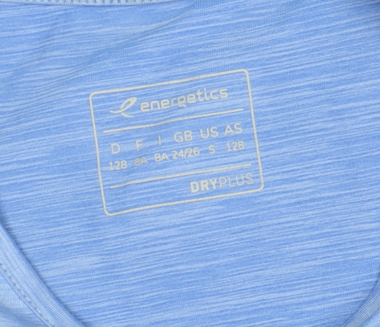 Energetics Boys Blue Short Sleeve V-Neck Activewear T-Shirt Size 128