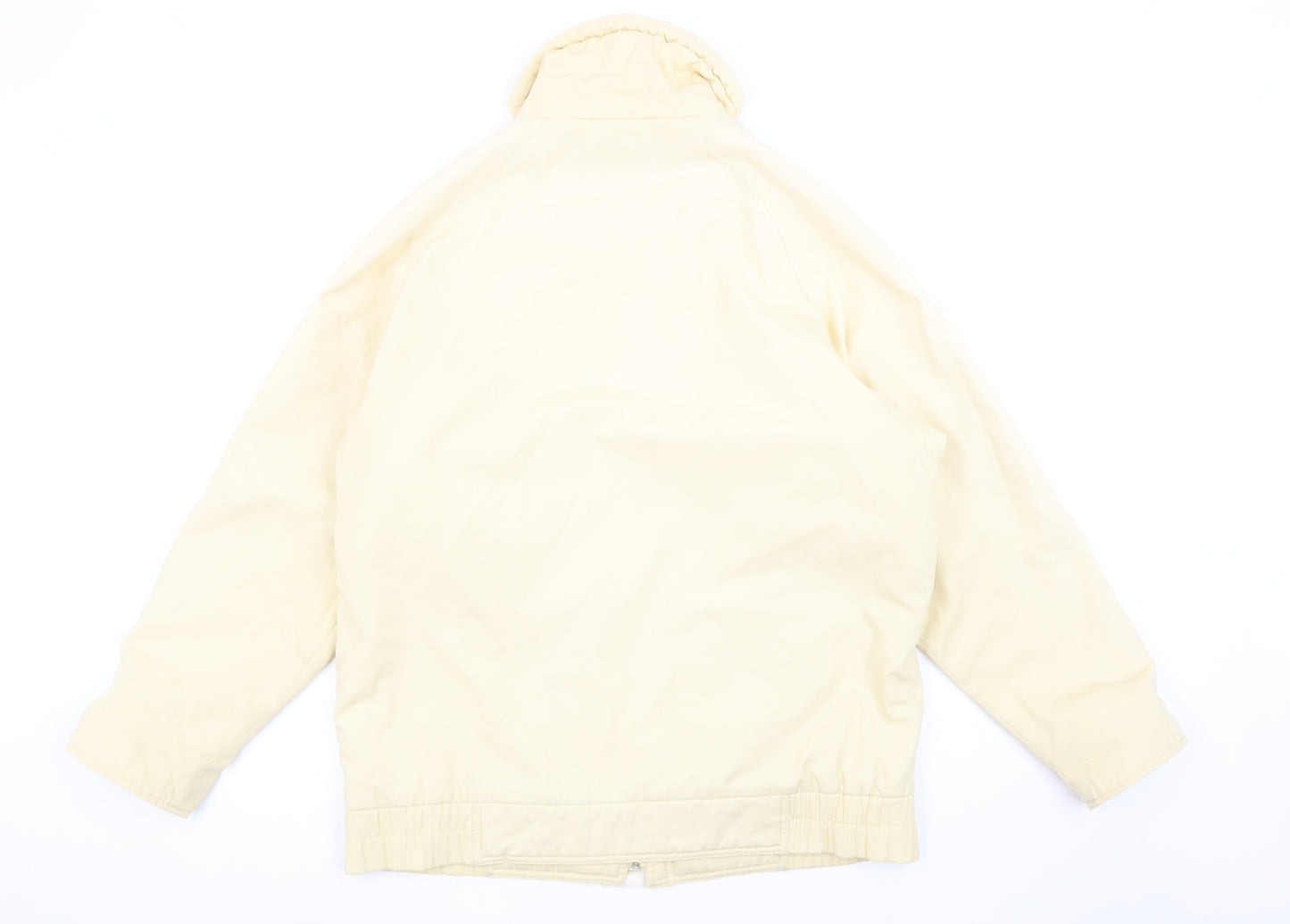 Telemac Women's Beige Size 12 Windbreaker Jacket with Zip & Buttons