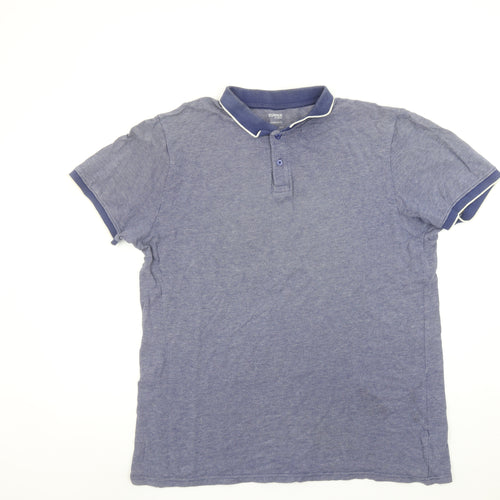 Dunnes Stores Men’s Blue Cotton Polo Shirt XL Regular Fit