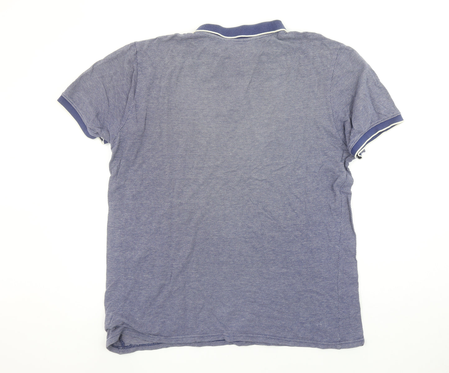 Dunnes Stores Men’s Blue Cotton Polo Shirt XL Regular Fit