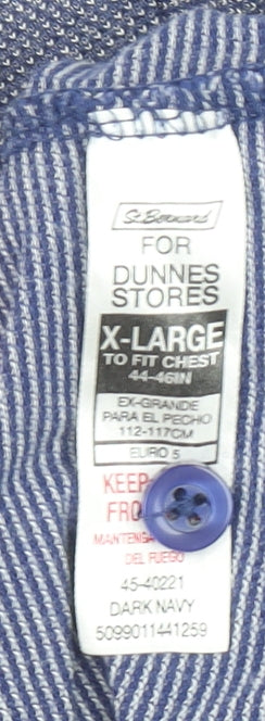 Dunnes Stores Men’s Blue Cotton Polo Shirt XL Regular Fit