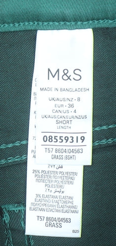 Marks and Spencer Women’s Green High Rise Jeggings Size 8 Short