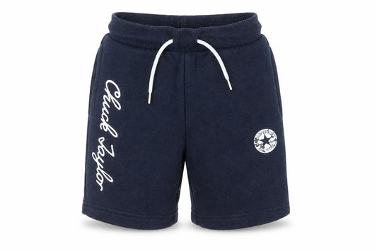 Converse Boys Blue Sweat Shorts 5-6 Years Elastic Waist Drawstring Logo