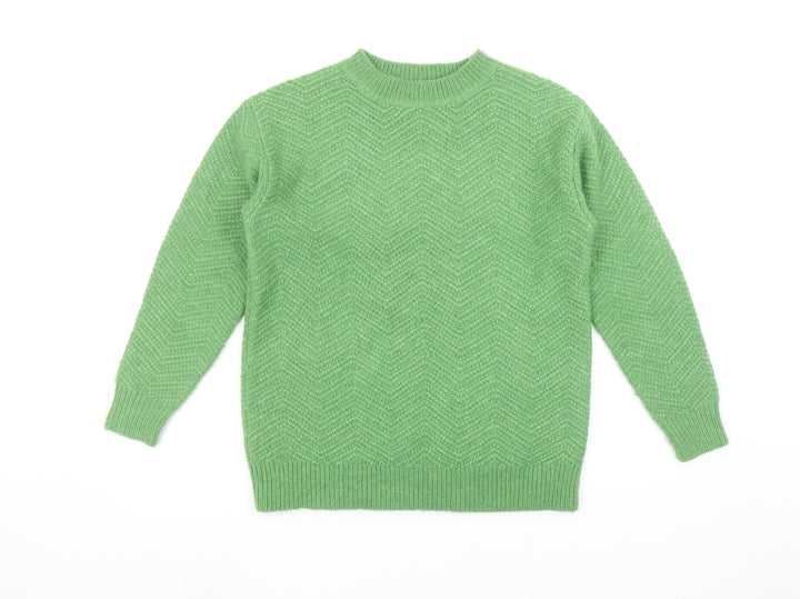 Marks and Spencer Women’s Green Knit Crew Neck Pullover Jumper XS